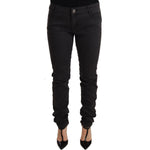 PINKO Black Cotton Stretch Skinny Mid Waist Women Denim Jeans PAN71207-29