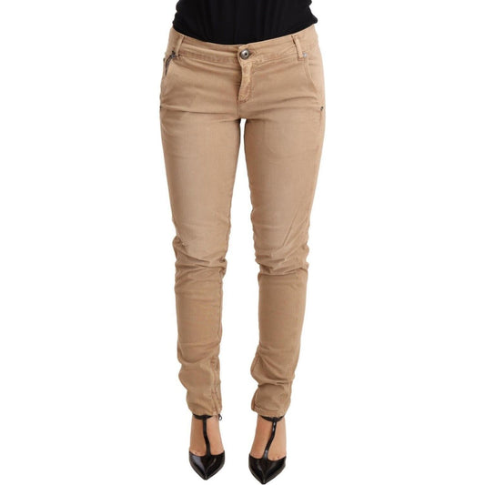 Ermanno Scervino Brown Low Waist Skinny Denim Trouser Cotton Jeans PAN72188-26
