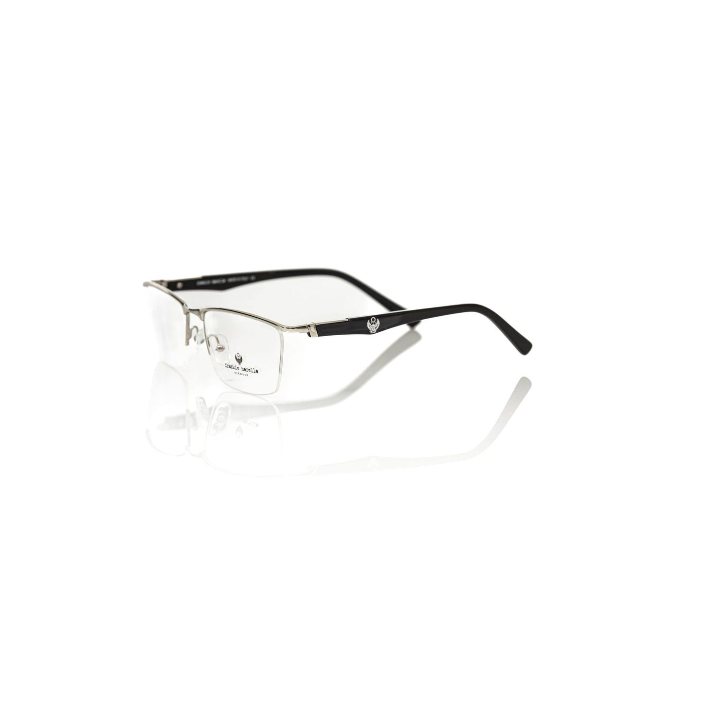Frankie Morello Black Metallic Fibre Glasses Frame