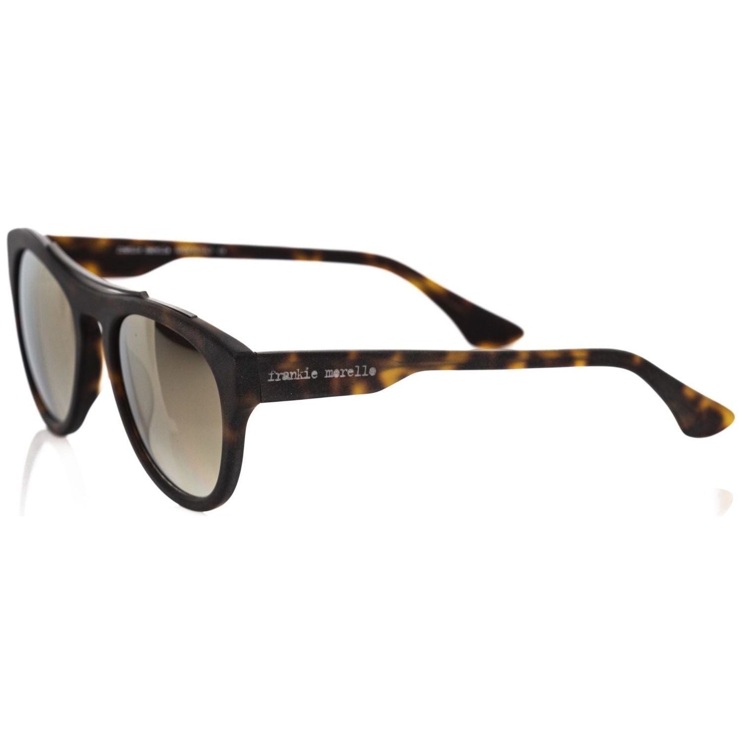 Frankie Morello Brown Acetate Men's Sunglasses