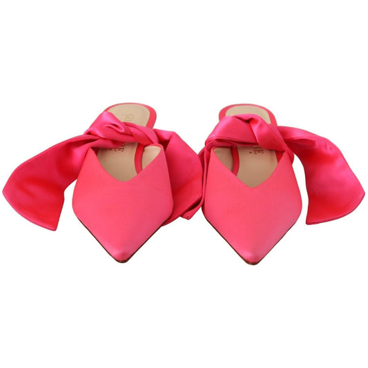 GIA COUTURE Pink Leather Lace Up Kitten Heels Pumps Shoes LA9441 - 36