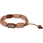 Nialaya Multicolor Crystals Logo Embellished Adjustable Bracelet Bracelet