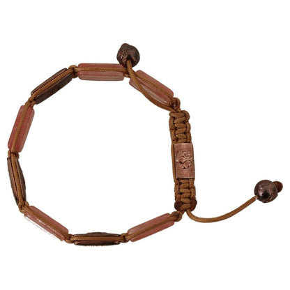 Nialaya Multicolor Crystals Logo Embellished Adjustable Bracelet Bracelet