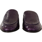 Dolce & Gabbana Purple Exotic Leather Flats Slides Shoes MV4371-44
