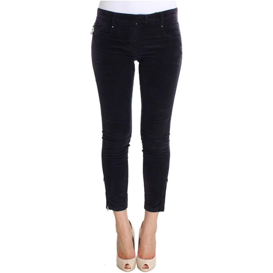 Costume National Purple Cropped Corduroys Jeans SIG30157-1
