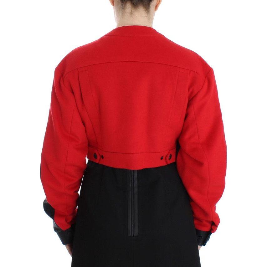 KAALE SUKTAE Black Short Croped Coat Bomber Jacket