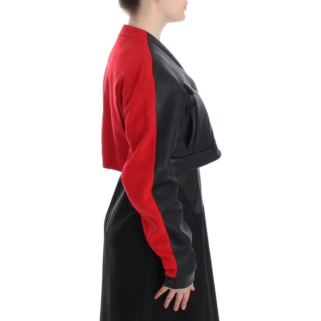 KAALE SUKTAE Black Short Croped Coat Bomber Jacket