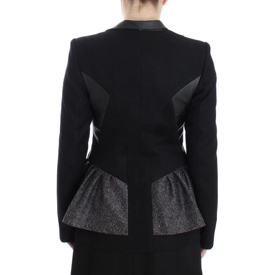 KAALE SUKTAE Black Short Blazer Coat Biker Jacket SIG12606-1