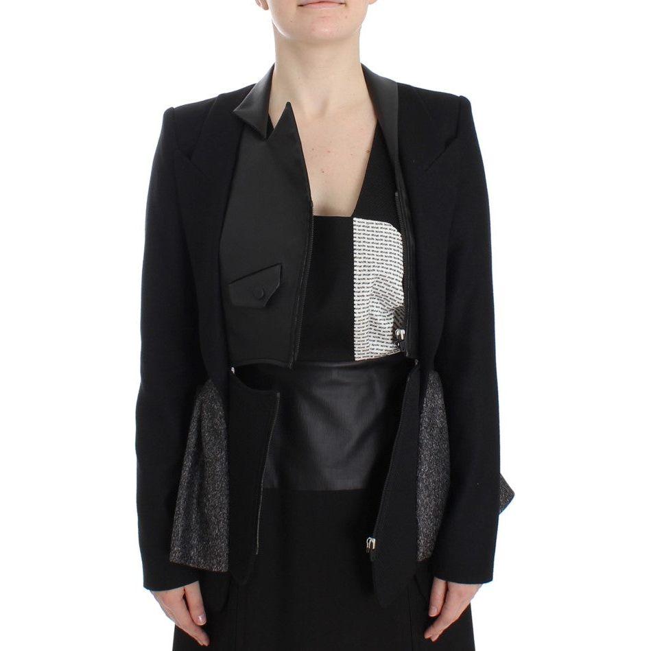 KAALE SUKTAE Black Short Blazer Coat Biker Jacket SIG12606-1