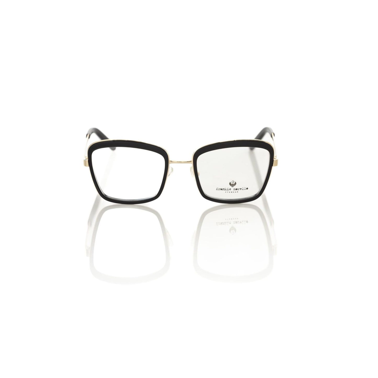 Frankie Morello Black Metallic Fibre Glasses Frame