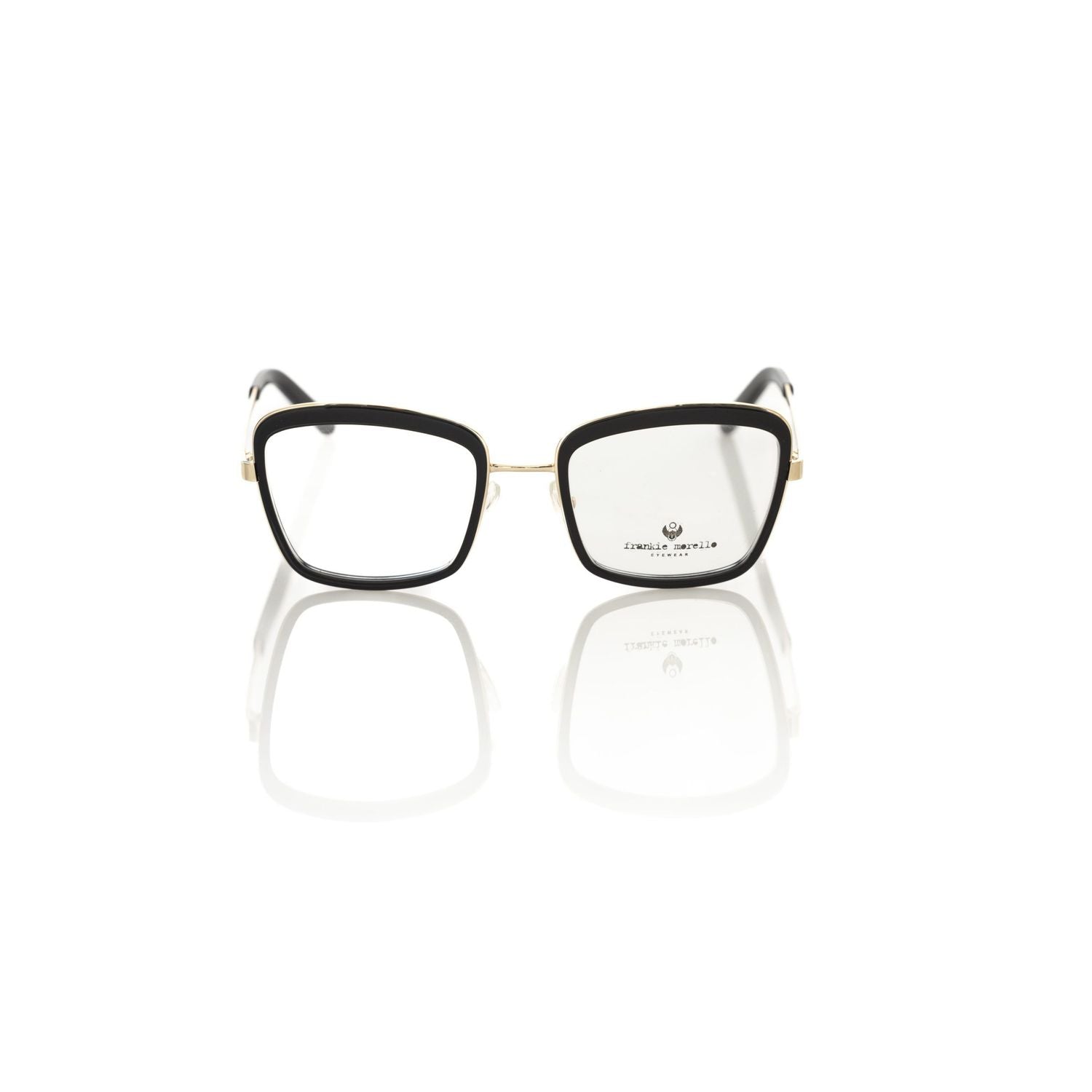 Frankie Morello Black Metallic Fibre Glasses Frame