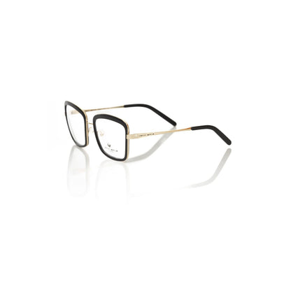 Frankie Morello Black Metallic Fibre Glasses Frame