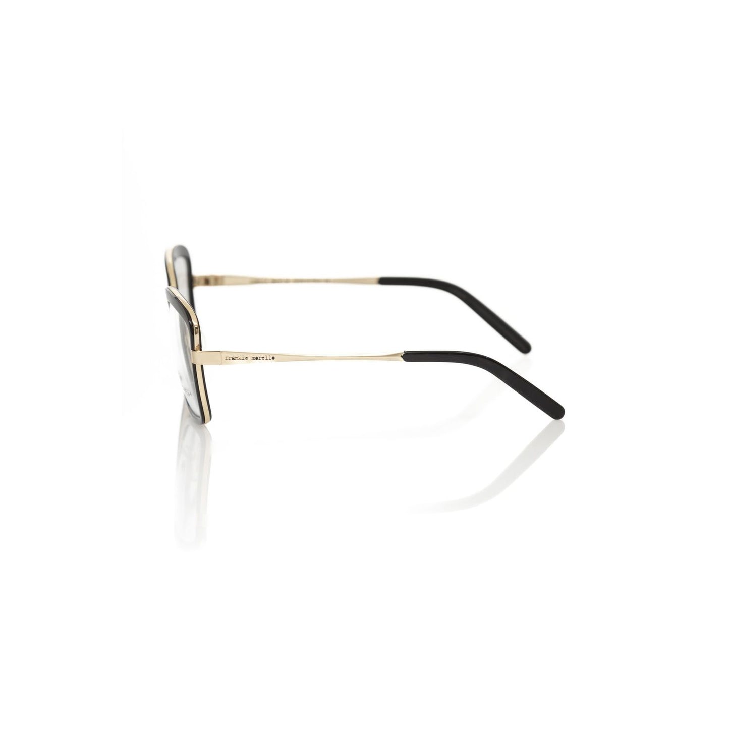 Frankie Morello Black Metallic Fibre Glasses Frame