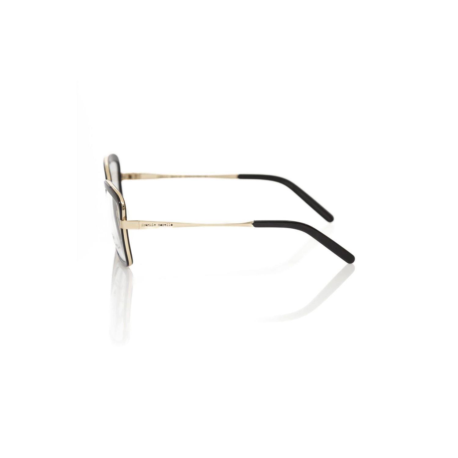 Frankie Morello Black Metallic Fibre Glasses Frame
