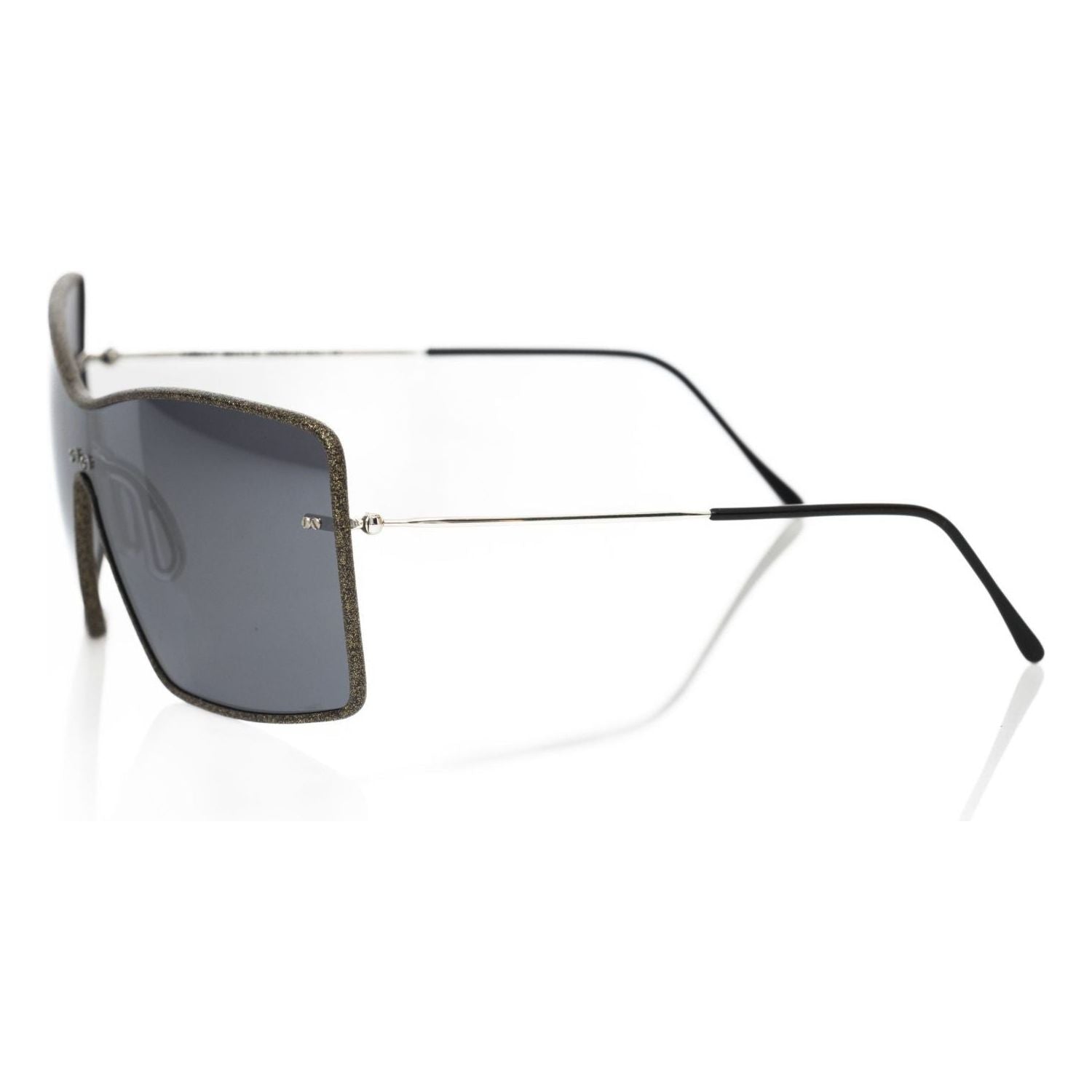 Frankie Morello Black Metallic Fibre Sunglass