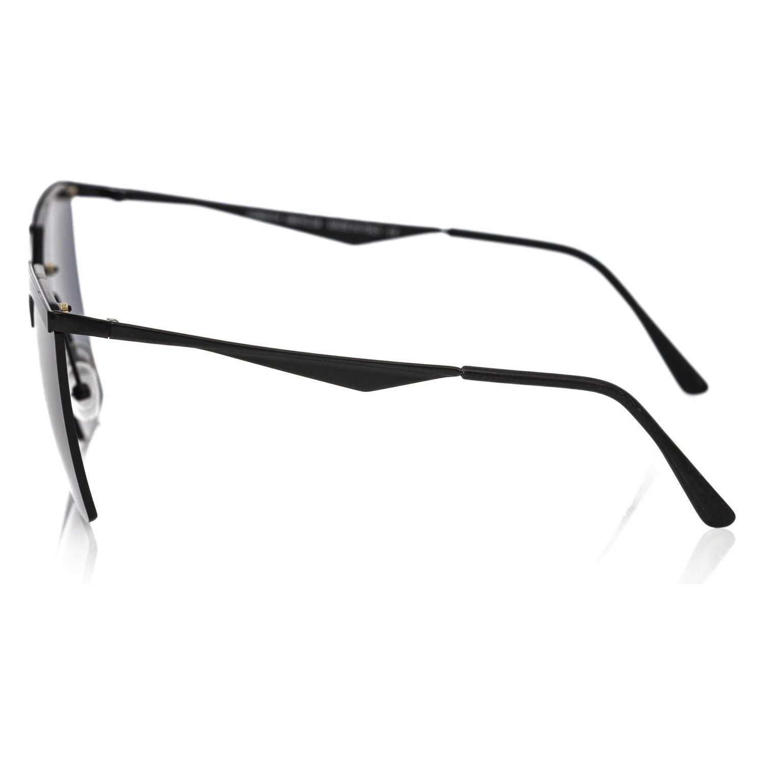 Frankie Morello Black Metallic Fibre Sunglass