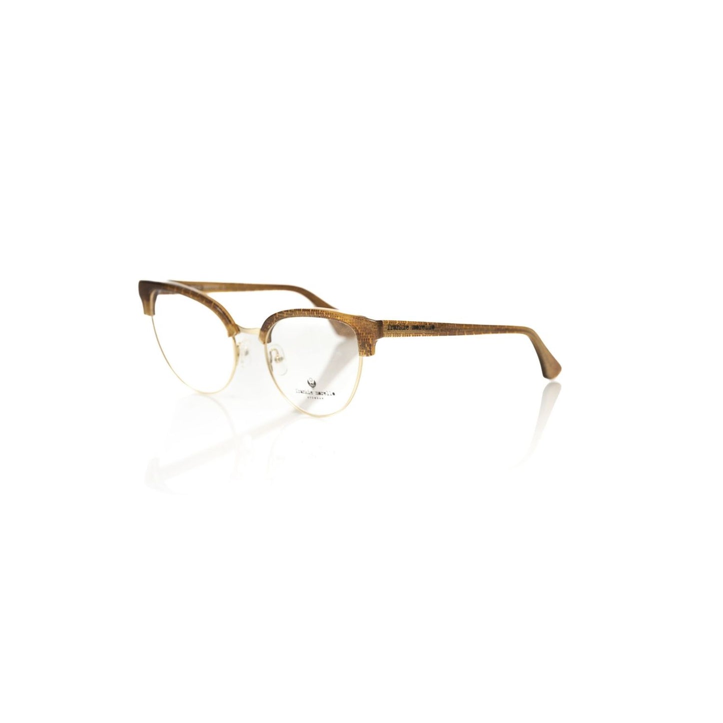 Frankie Morello Brown Metallic Fibre Glasses Frame