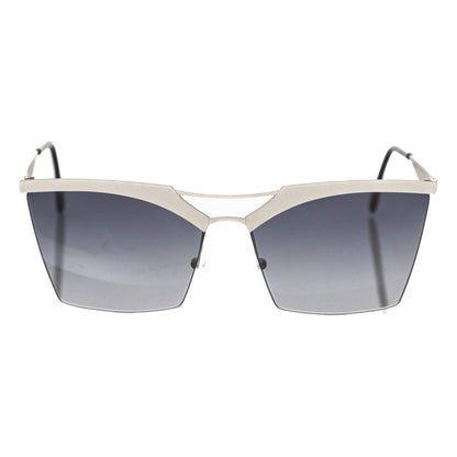 Frankie Morello Silver Metallic Fiber Women Sunglass