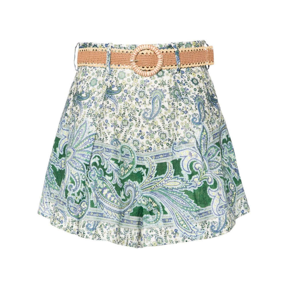Zimmermann Ottie Tuck Linen Shorts