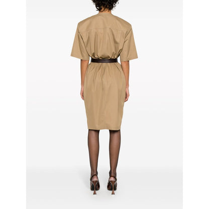 Saint Laurent Cotton twill midi dress