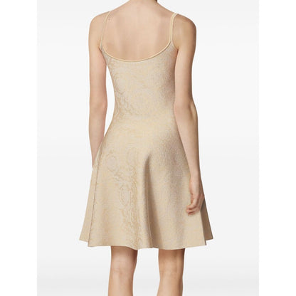 Versace Barocco jacquard flared mini dress