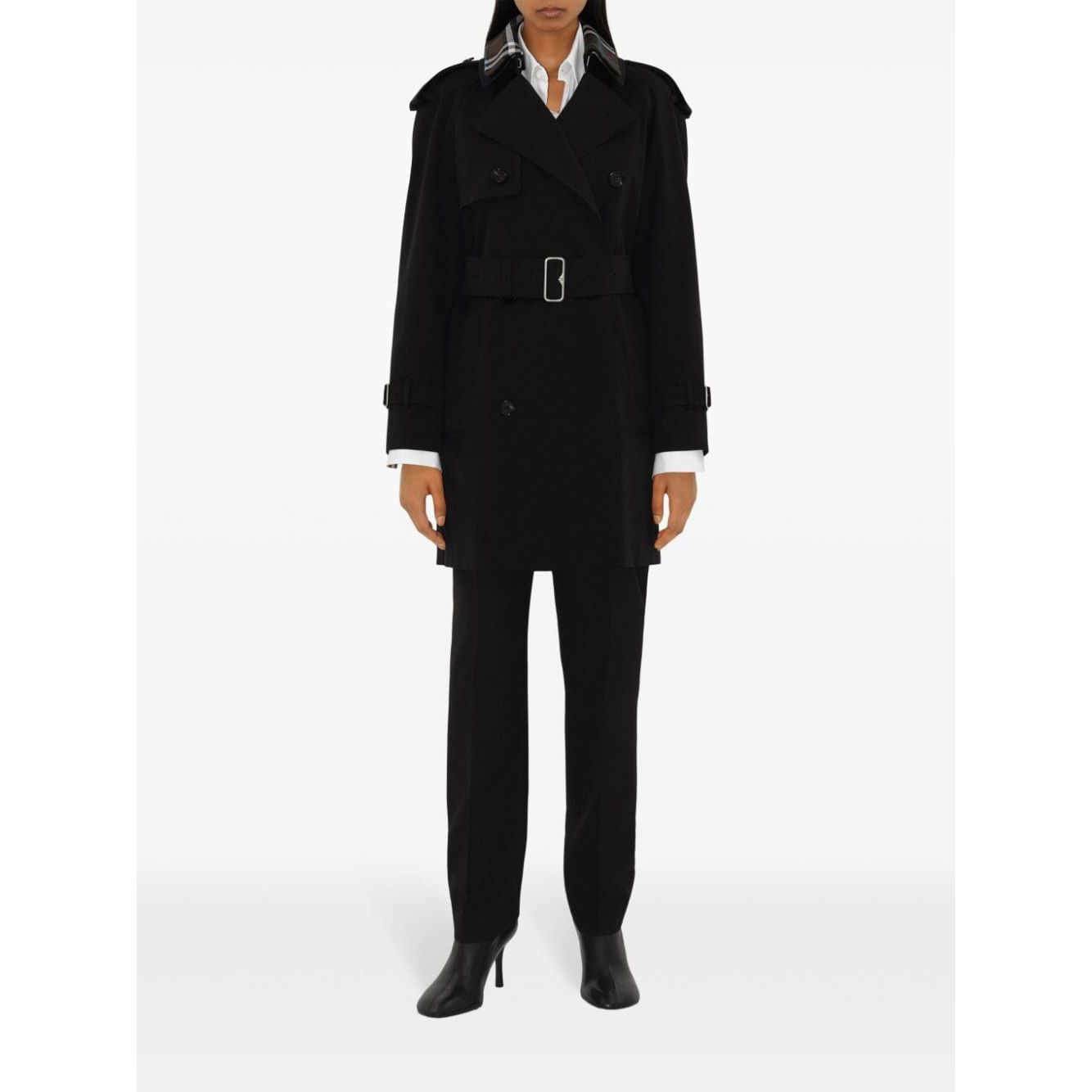 Burberry detachable-collar trench coat
