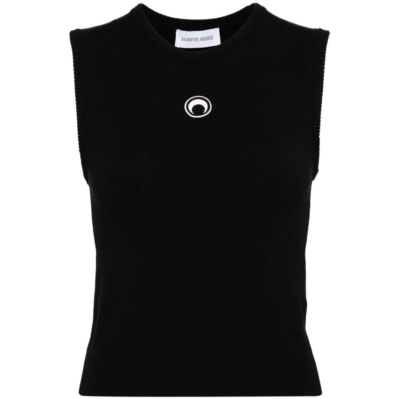 Marine Serre Crescent Moon-embroidered tank top Topwear