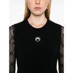 Marine Serre Crescent Moon-embroidered tank top Topwear