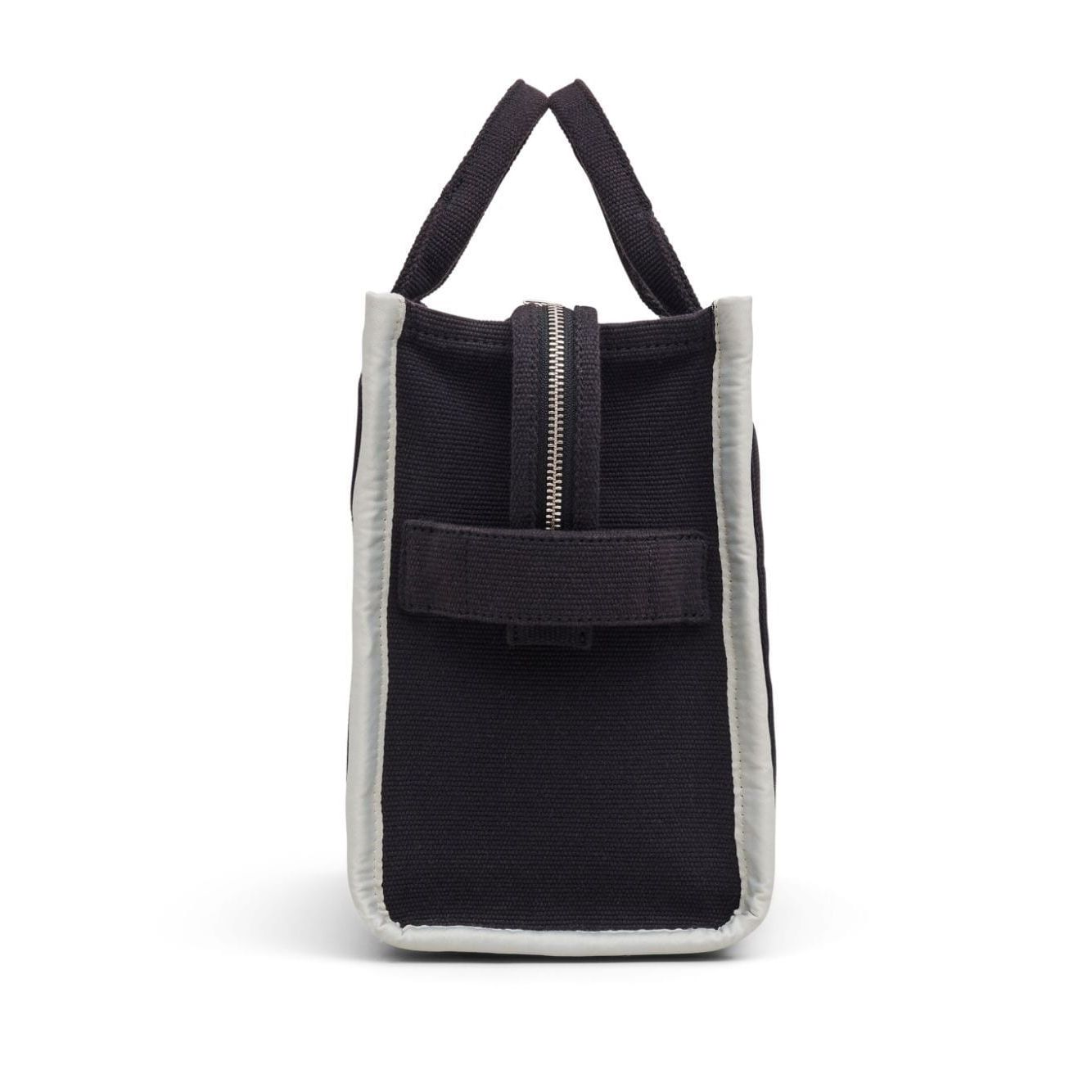 Front view with bag zipped and handles upright.