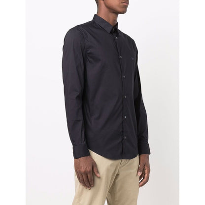 Emporio Armani logo-patch Longsleeved Shirt Shirts