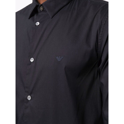 Emporio Armani logo-patch Longsleeved Shirt Shirts