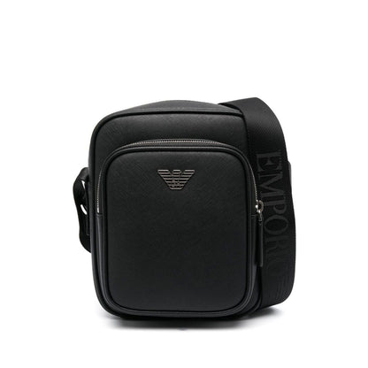 Emporio Armani logo-plaque Leather messenger bag Shoulder