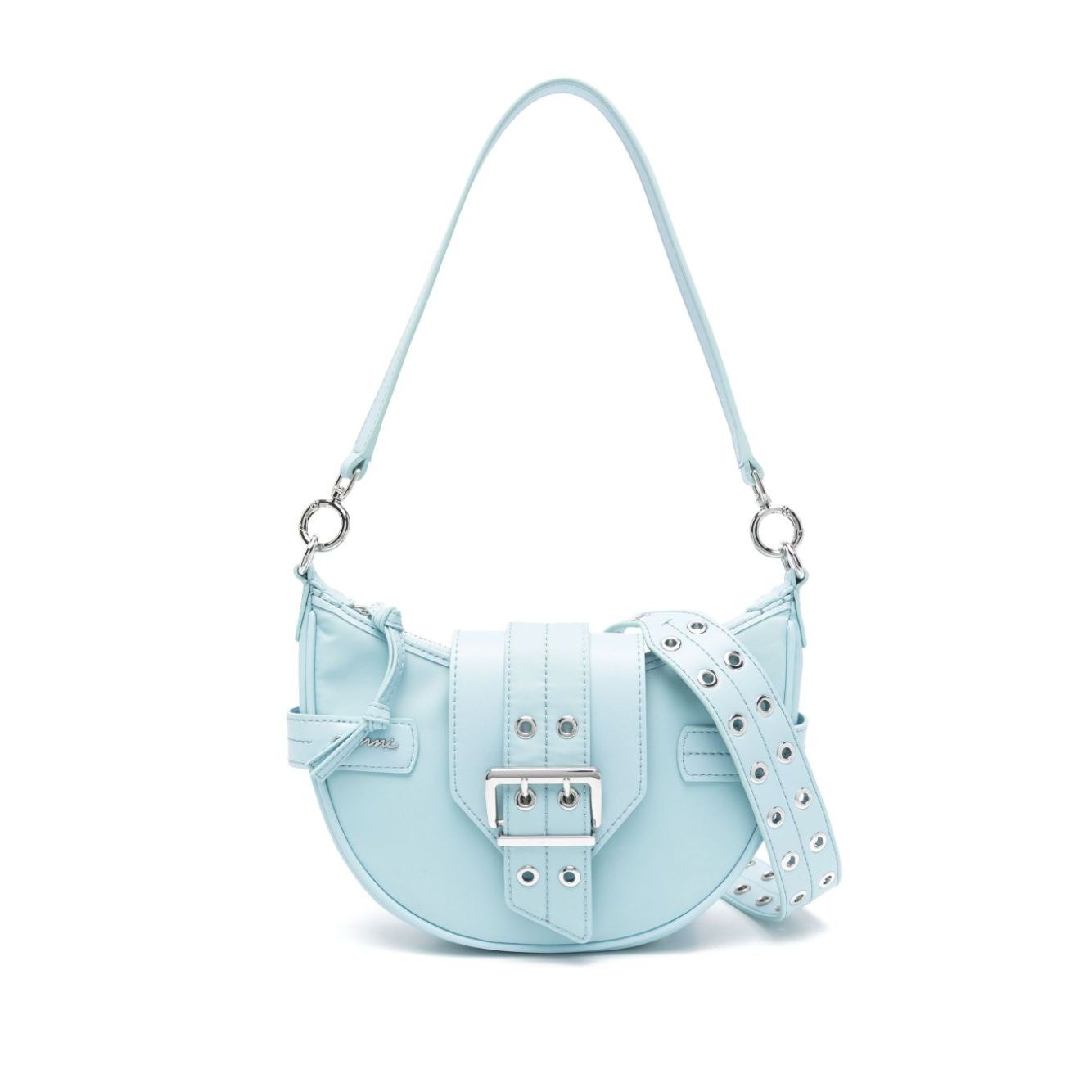 Front view with bag zipped and handles upright.