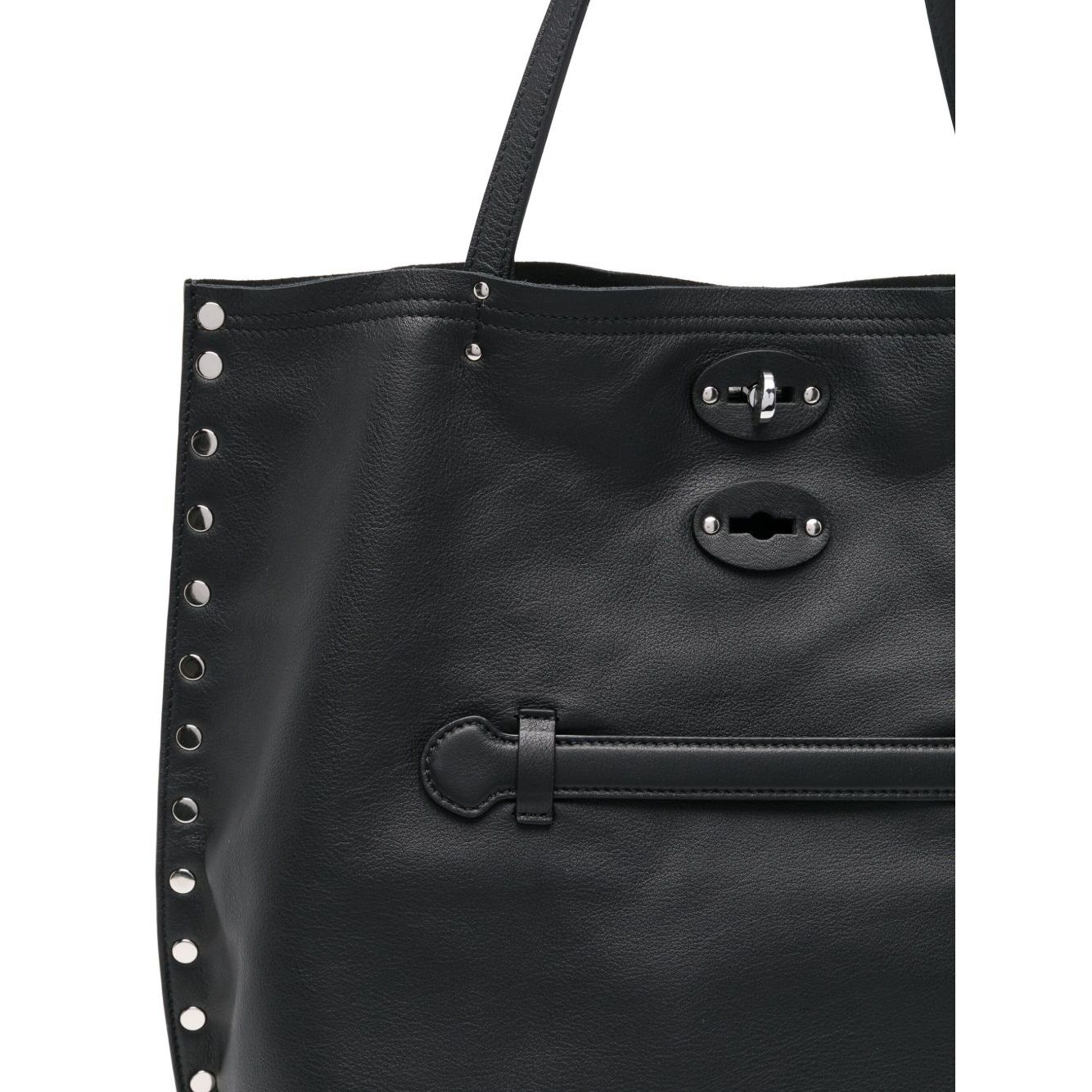 Front view with bag zipped and handles upright.