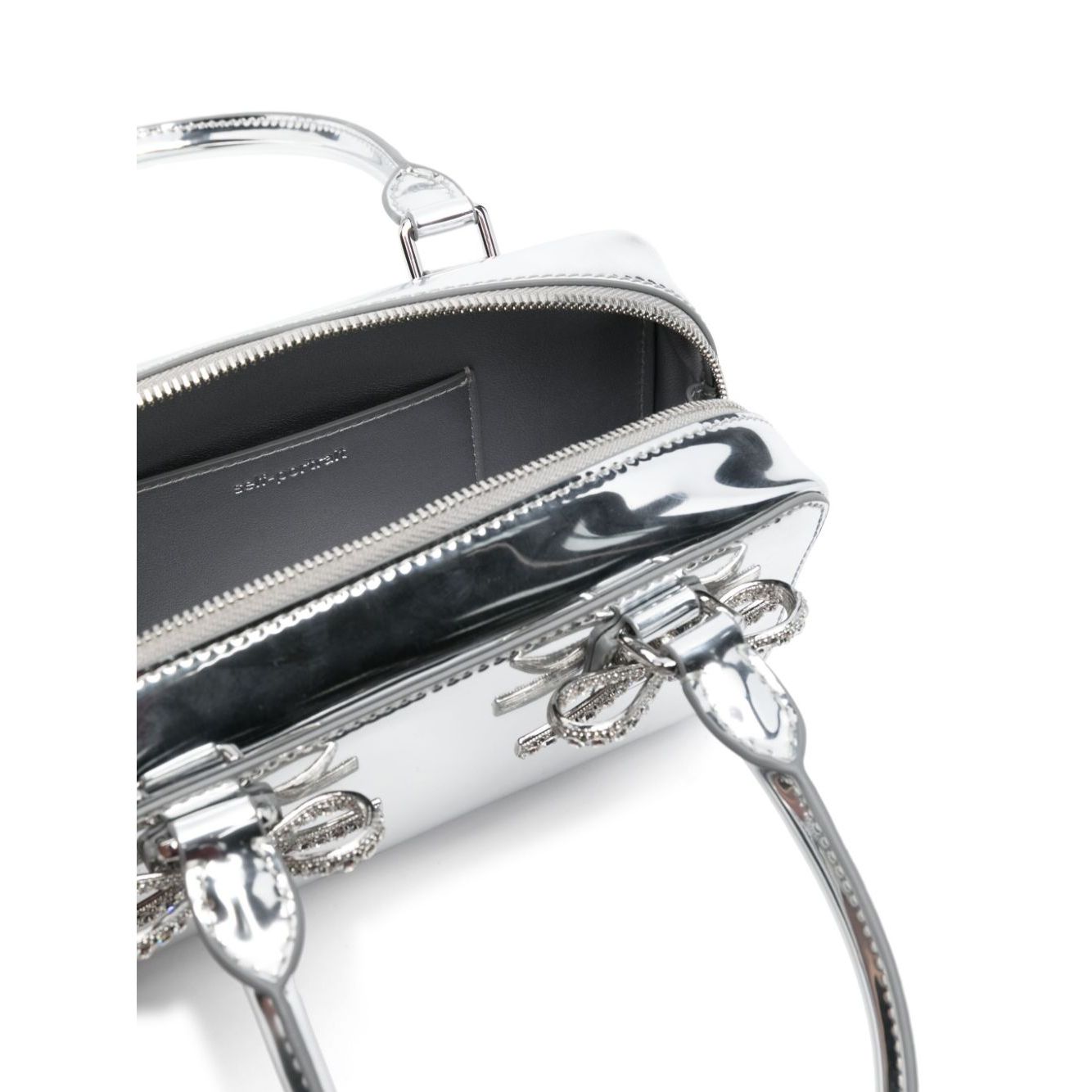 Self-Portrait mini leather tote bag