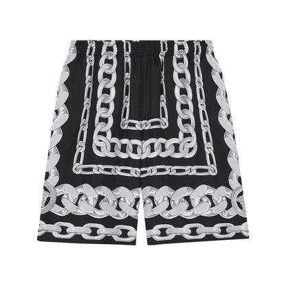 Versace Medusa Chains Silk Shorts