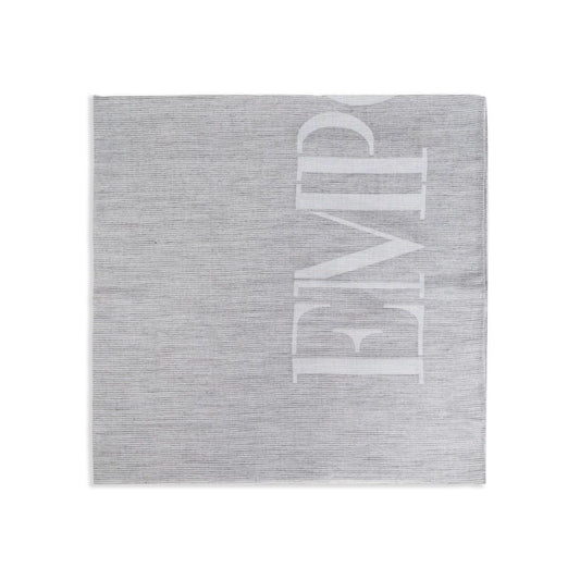 Emporio Armani Logo cotton blend scarf EM002114AF16027U8033-P25