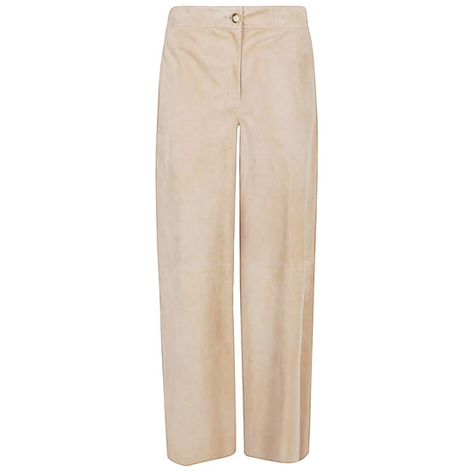 Via Masini 80 Trousers Beige Trousers
