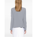 Emporio Armani Jacket in fluid woven fabric with pleats Jackets