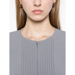 Emporio Armani Jacket in fluid woven fabric with pleats Jackets