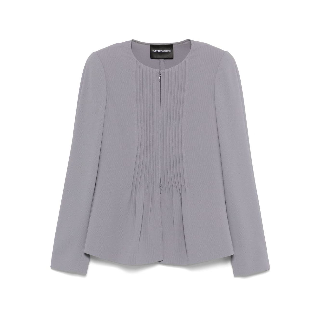 Emporio Armani Jacket in fluid woven fabric with pleats Jackets