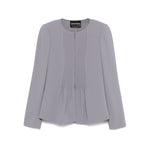 Emporio Armani Jacket in fluid woven fabric with pleats Jackets