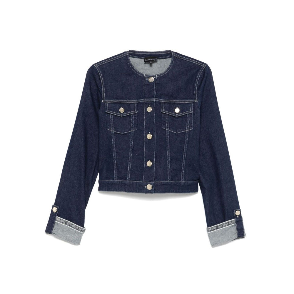 Emporio Armani Coats Blue