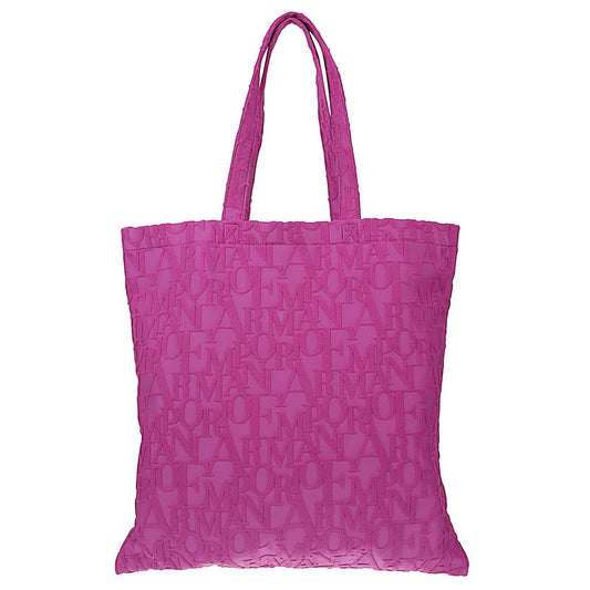 Emporio Armani Beachwear shopper in bold 3D ASV logo fabric Shopper