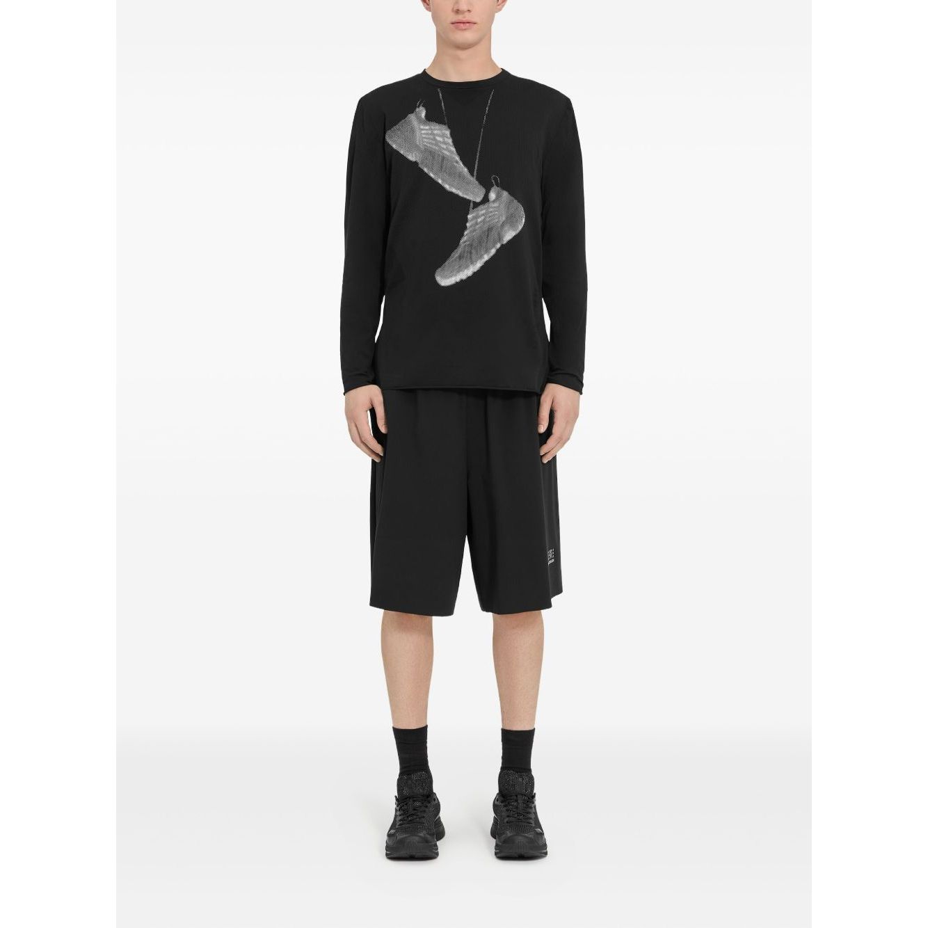 MM6 X SALOMON T-shirts and Polos Black Topwear