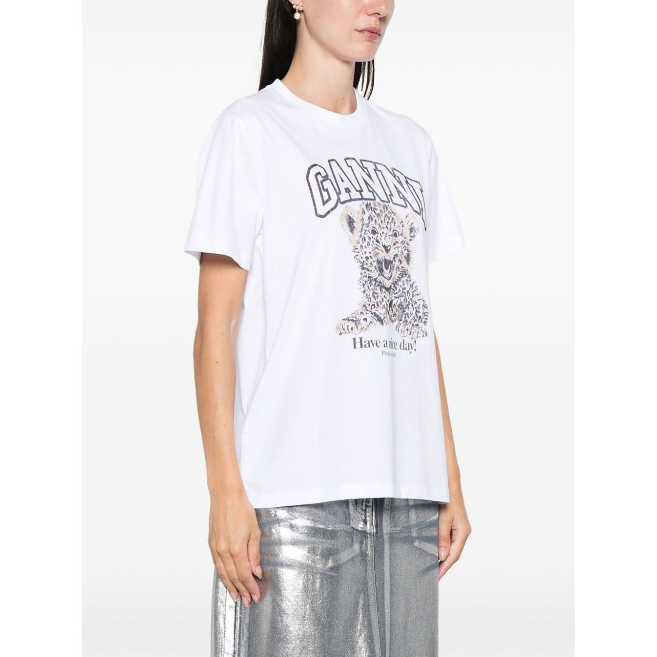 GANNI T-shirts and Polos White Topwear