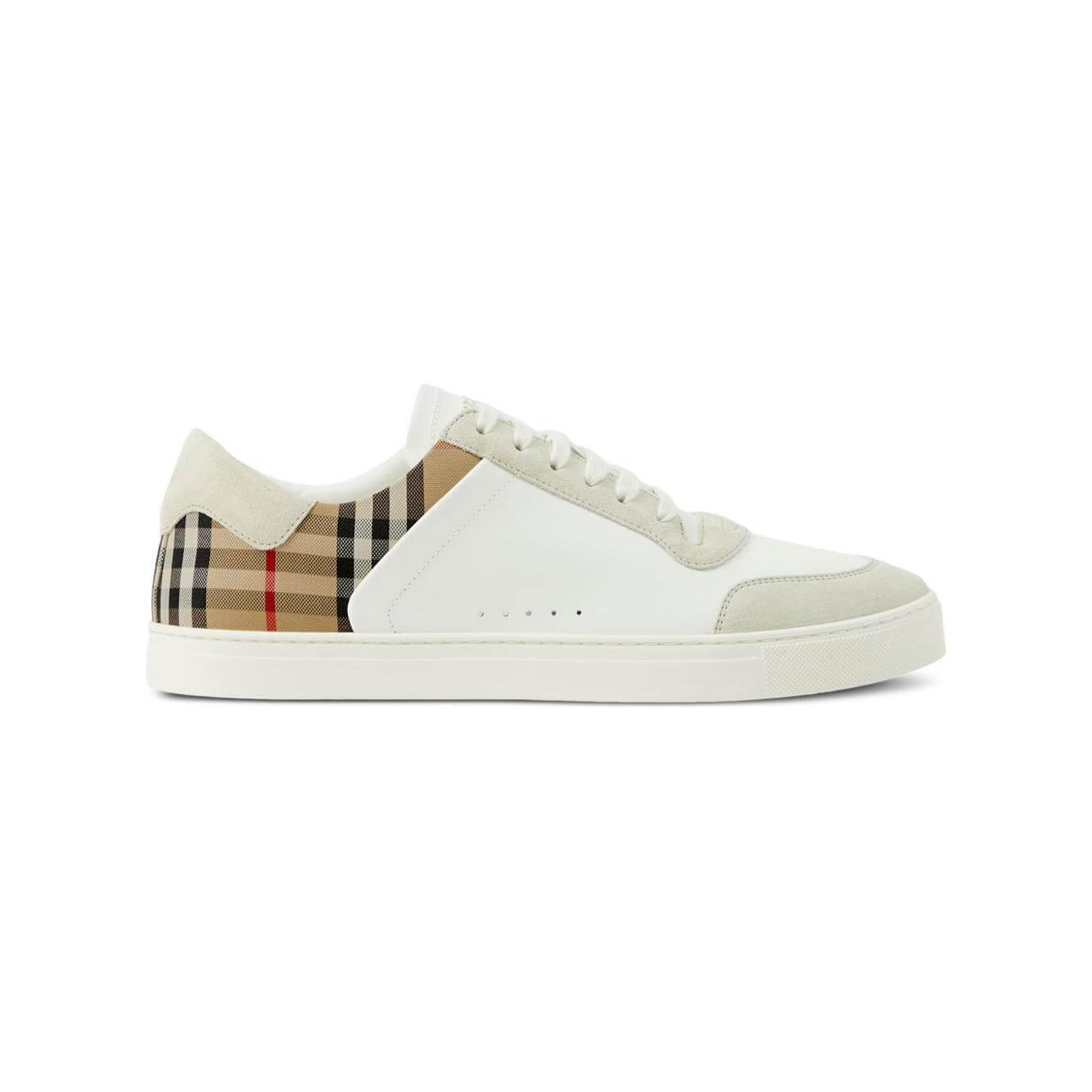 Burberry Leather, suede and check sneakers Sneakers
