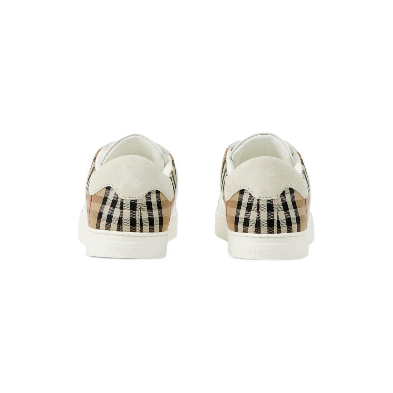 Burberry Leather, suede and check sneakers Sneakers