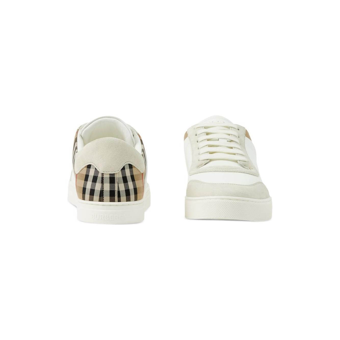 Burberry Leather, suede and check sneakers Sneakers