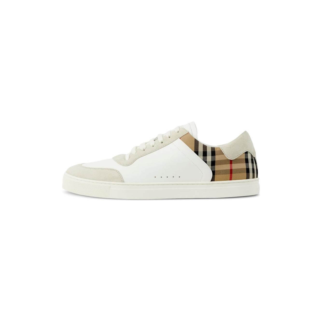 Burberry Leather, suede and check sneakers Sneakers